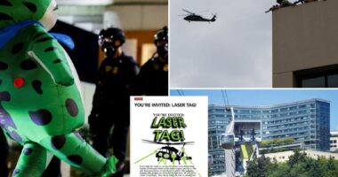 Portland emergency helicopters divert from hospital over laser party ICE threats