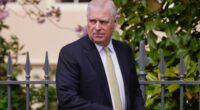 Prince Andrew, Duke of York, looks round as he leaves after attending the Easter Matins Service at St. George's Chapel, Windsor Castle, England, Sunday, April 20, 2025. (AP Photo/Kirsty Wigglesworth, Pool)
