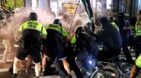 Pro-Palestinian agitators hit with felony 'promotion of anarchy' charge after riot in Dem-run city: officials