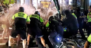 Pro-Palestinian agitators hit with felony 'promotion of anarchy' charge after riot in Dem-run city: officials