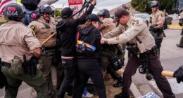 Protesters clash with police outside ICE facility in Chicago