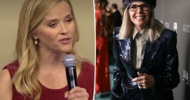 Reese Witherspoon tears up while honoring late ‘mentor’ Diane Keaton