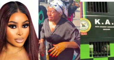 Sarah Martins cries out as KAI officials allegedly assault her during charity cooking in Lekki.
