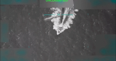 Venezuelan vessel destroyed during U.S. military strike.