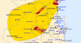 Severe storm warnings in south-east Queensland