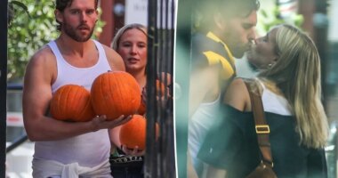 Slimmed-down Christopher Schwarzenegger flaunts his muscles as he packs on PDA with new girlfriend