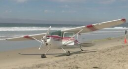 Small plane makes emergency landing on Southern California beach