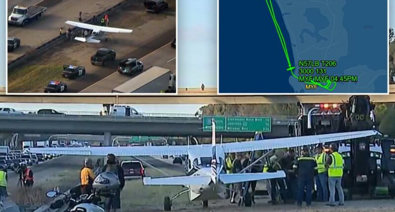 Small plane makes emergency landing on freeway: 'Mayday! Mayday!'