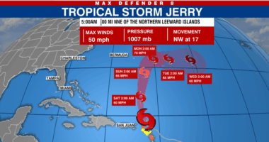 Subtropical Storm Karen forms in far north Atlantic; Jerry brings heavy rain to Leeward Islands