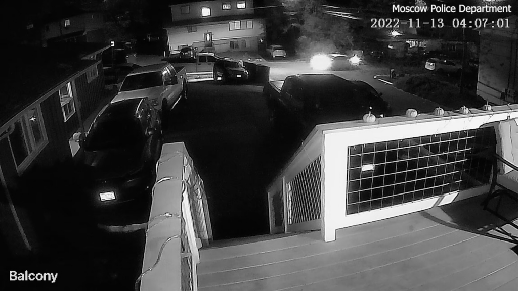 Surveillance video shows Bryan Kohberger's car roaring away after Idaho student murders