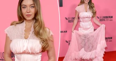 Sydney Sweeney combines corsetry with sheer lace at ‘Christy’ premiere during BFI London Film Festival