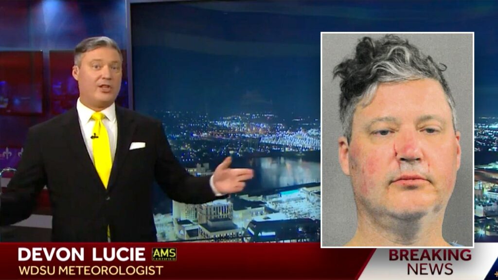 TV weatherman arrested after allegedly punching girlfriend 'several times' while her kids were nearby