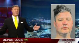 TV weatherman arrested after allegedly punching girlfriend 'several times' while her kids were nearby