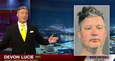 TV weatherman arrested after allegedly punching girlfriend 'several times' while her kids were nearby