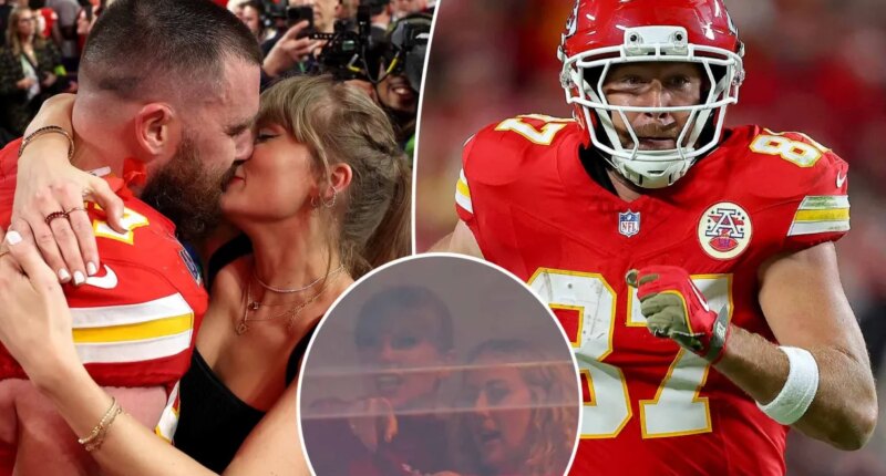 Taylor Swift cheers Travis Kelce’s 100th touchdown at Chiefs vs. Commanders game