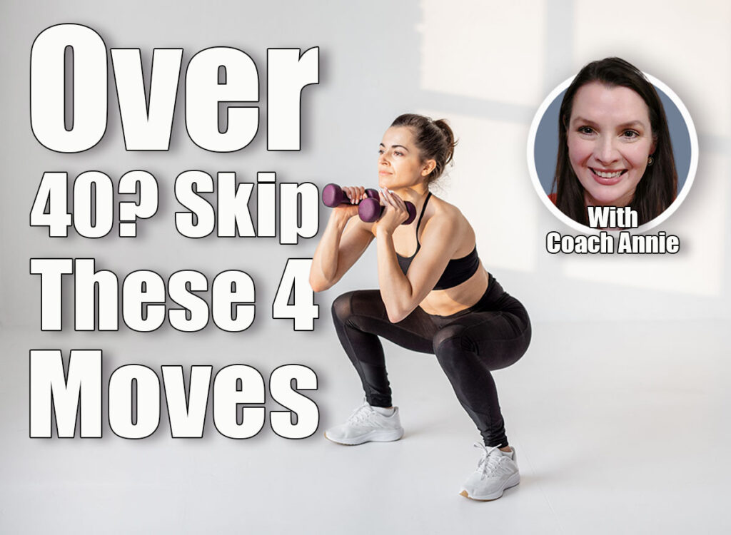 Beautiful and confident athletic woman doing cardio with dumbbells at white room. Training fitness or aerobics alone. The 4 Worst Exercises for People Over 40 (And What to Do Instead). Cover