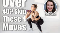 Beautiful and confident athletic woman doing cardio with dumbbells at white room. Training fitness or aerobics alone. The 4 Worst Exercises for People Over 40 (And What to Do Instead). Cover