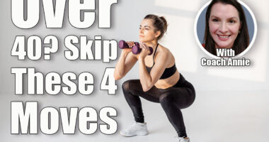 Beautiful and confident athletic woman doing cardio with dumbbells at white room. Training fitness or aerobics alone. The 4 Worst Exercises for People Over 40 (And What to Do Instead). Cover