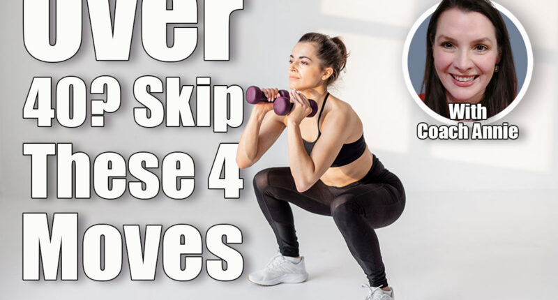 Beautiful and confident athletic woman doing cardio with dumbbells at white room. Training fitness or aerobics alone. The 4 Worst Exercises for People Over 40 (And What to Do Instead). Cover