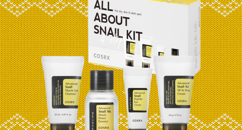 The COSRX Snail Kit is under $25, right in time for the holidays