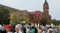 Thousands rally at “No Kings” protest in Urbana