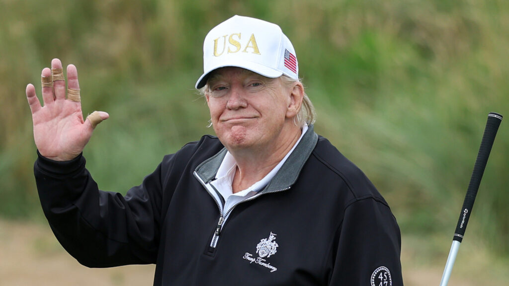 Trump Ditches The Orange Foundation On The Golf Course Amid Suspicion About His Health