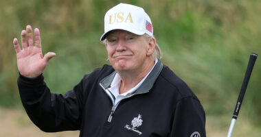 Trump Ditches The Orange Foundation On The Golf Course Amid Suspicion About His Health