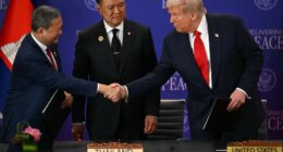 Trump attends ceasefire ceremony with Thailand and Cambodia during Malaysia visit