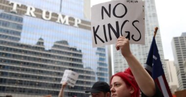Trump calls 'No Kings' protests a 'joke': 'I work my ass off'