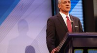 Republican Jack Ciattarelli speaks during the final debate in the New Jersey governor
