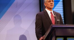Republican Jack Ciattarelli speaks during the final debate in the New Jersey governor