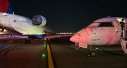 Two Delta planes collide at LaGuardia Airport in New York City