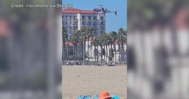 Videos show California helicopter crash that sent 5 to the hospital