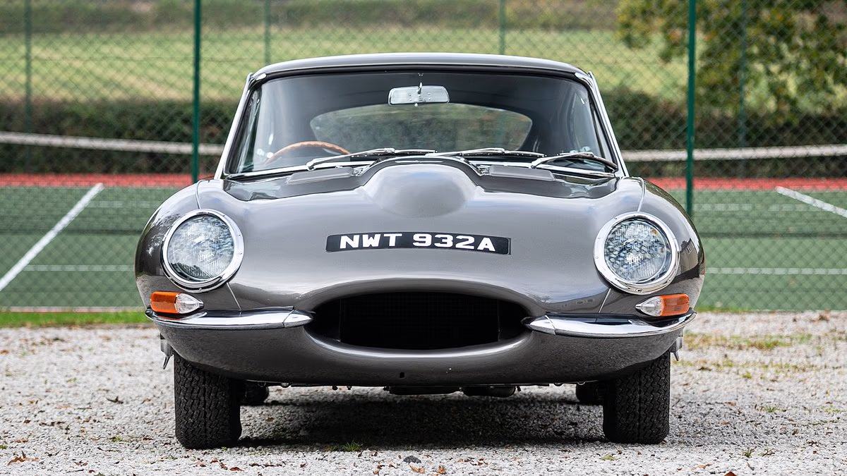 Vintage E-Type Jaguar that Rowan Atkinson smashed up in Netflix show Man vs Bee goes up for auction