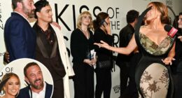 Watch Jennifer Lopez, Ben Affleck spot each other at 'Kiss of the Spider Woman' premiere
