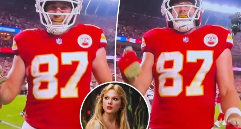 Watch Travis Kelce pay homage to Taylor Swift with ‘Fate of Ophelia’ dance after historic 100th touchdown