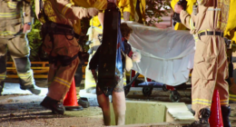 Woman clinging to teddy bear rescued from drainage hole in Los Angeles