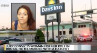 Woman helped murder man sliced 80 times with a hatchet