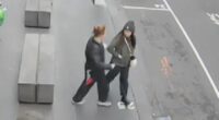 CCTV footage has shown the moment a woman was randomly stabbed in broad daylight while walking to work at a sushi restaurant in Melbourne's CBD. ﻿