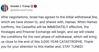 'Stay tuned': Trump promises 'immediate' ceasefire in Gaza