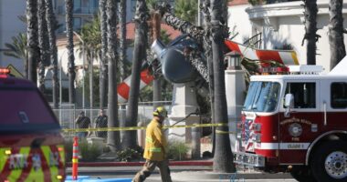3 hospitalized after helicopter crash near Los Angeles