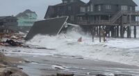 5 homes collapse into Outer Banks surf as Atlantic hurricanes swirl offshore