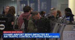 Air traffic controller shortage causes Chicago O'Hare delays as government shutdown continues