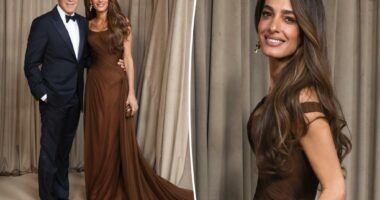 Amal Clooney exudes Old Hollywood glamour with George at Albie Awards