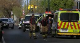 Emergency services rushed to the scene in Bendigo.
