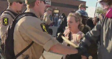 Chicago protesters cry foul as Illinois police intercede at ICE site