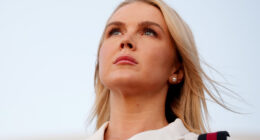 Close-Up Of Karoline Leavitt From The Side Puts Her Mar-A-Lago Lips On Blast