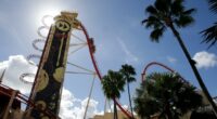 Closed Hollywood Rip Ride Rockit catches fire at Universal Studios