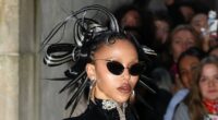 FKA Twigs stuns in black leather as she attends the Schiaparelli show