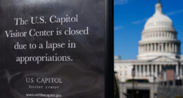 Government websites displaying messages blaming Democrats for shutdown